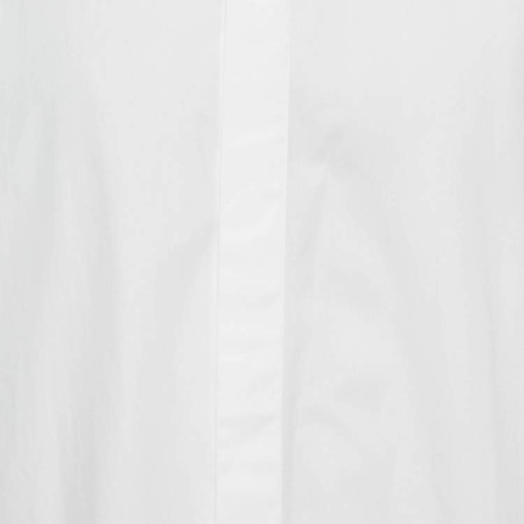 Pre Owned Dior Homme White Collar Embroidered Cotton Shirt XXL