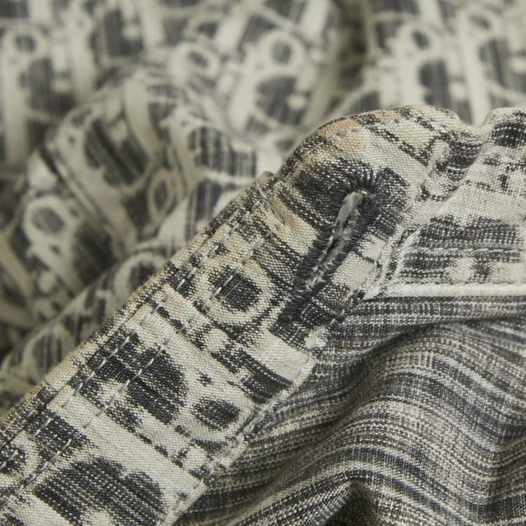 Pre Owned Dior Homme Grey Oblique Cotton Oversized Shirt S