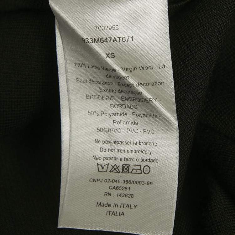 Pre Owned Dior Homme Black Stretch Knit Crewneck Sweatshirt XS
