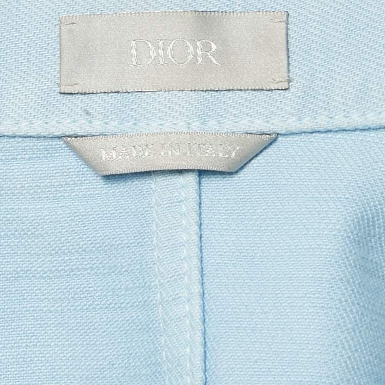 Pre Owned Dior Homme Blue 1947 Embroidered Denim Jacket M