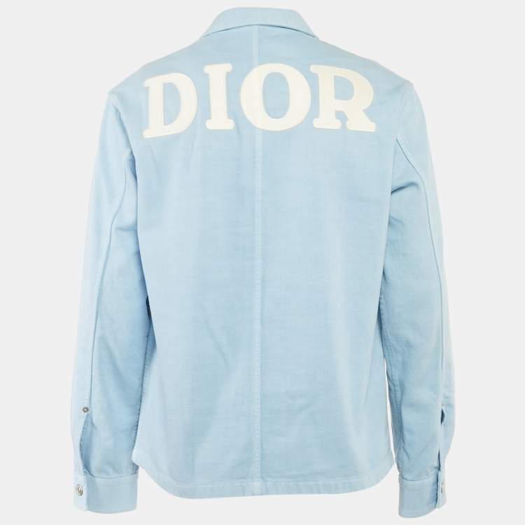 Pre Owned Dior Homme Blue 1947 Embroidered Denim Jacket M