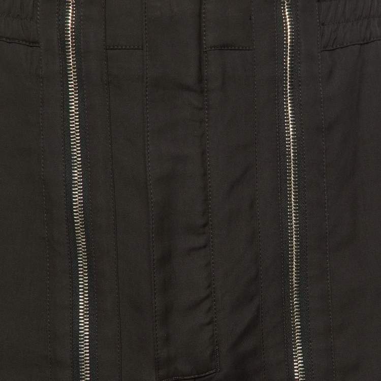 Pre Owned Dior Homme X Cactus Jack Black Cotton Zip Detail Cargo Pants S