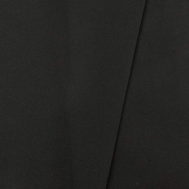 Pre Owned Dior Homme Black Wool Wrap Wide Leg Trousers S