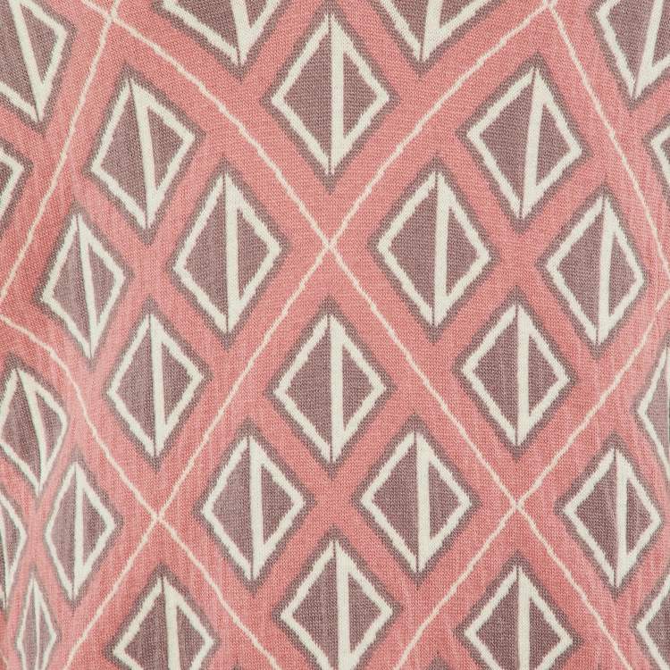 Pre Owned Dior Homme X Cactus Jack Pink CD Diamond Wool & Cashmere Sweater S