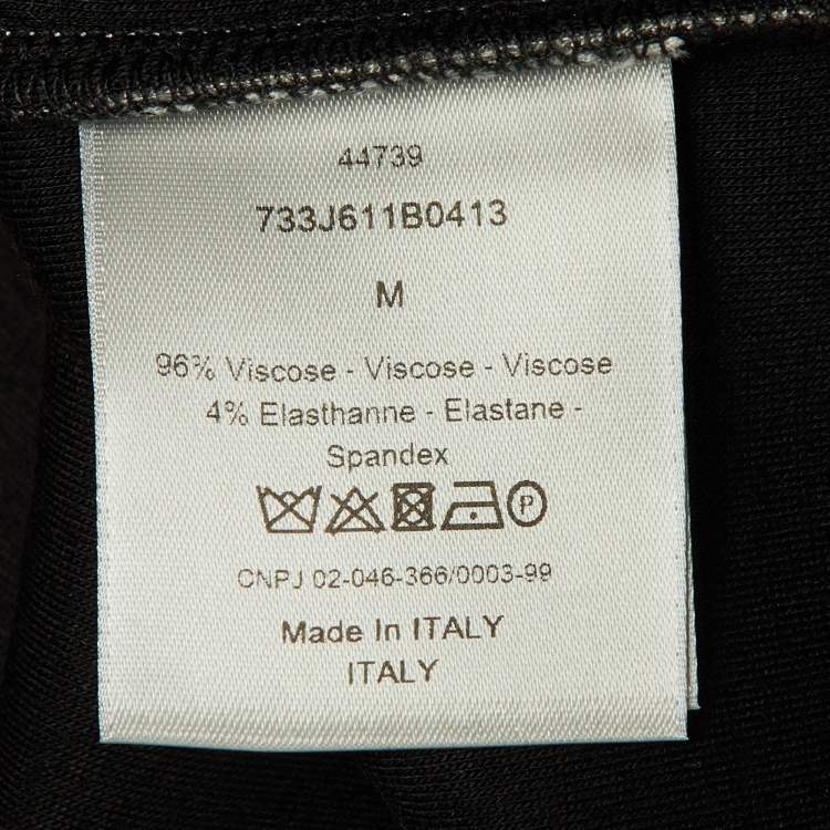 Pre Owned Dior Homme Grey Jersey Contrast Detail Crew Neck T-Shirt M