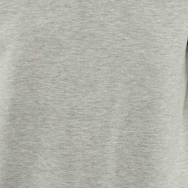 Pre Owned Dior Homme Grey Jersey Contrast Detail Crew Neck T-Shirt M
