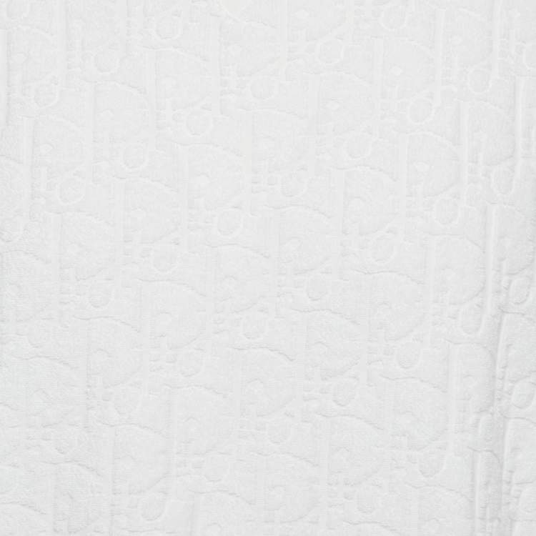 Pre Owned Dior Homme White Oblique Terry Cotton T-Shirt M