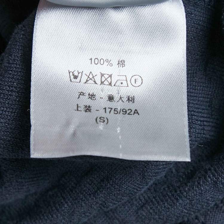 Pre Owned Dior Homme Blue Oblique Terry Cotton T-Shirt S