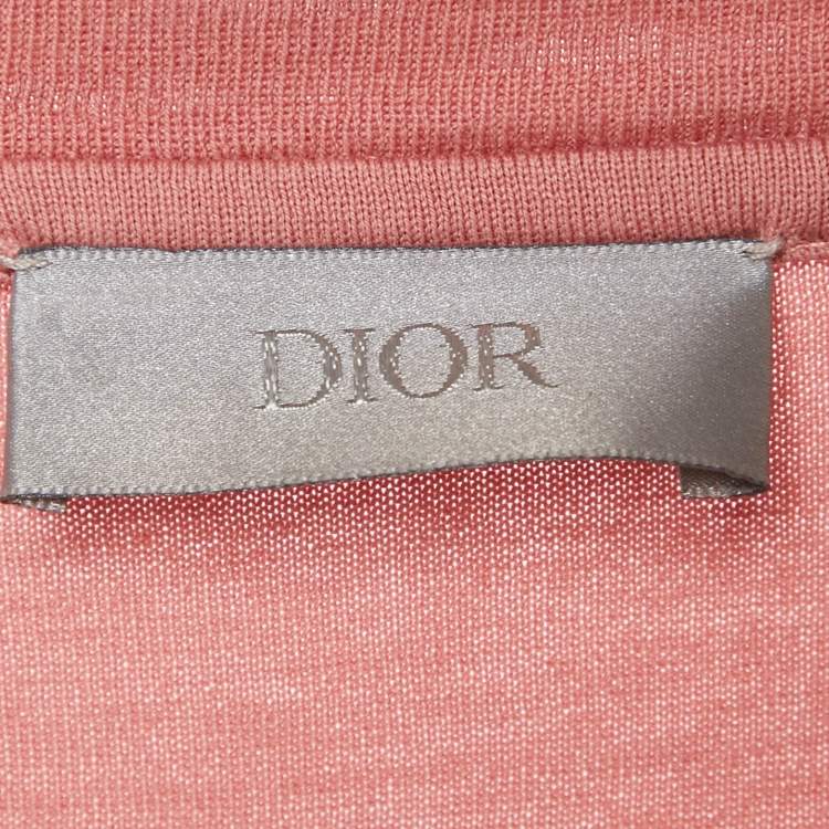 Pre Owned Dior Homme Pink Insect Logo Print Jersey T-Shirt M