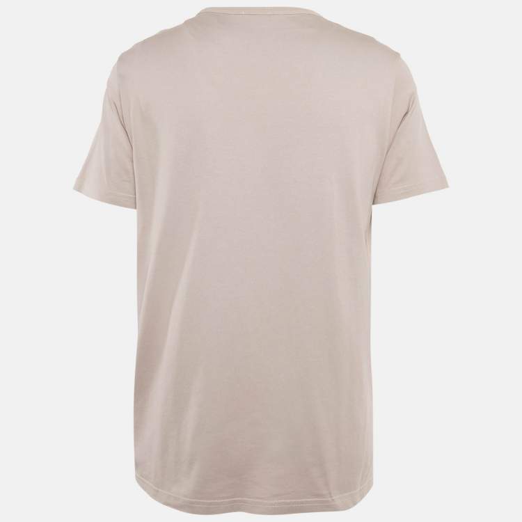Pre Owned Dior Homme Lavender CD Icon Embroidered Cotton T-Shirt L