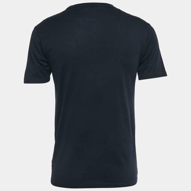 Pre Owned Dior Homme Blue Printed Jersey T-Shirt XS