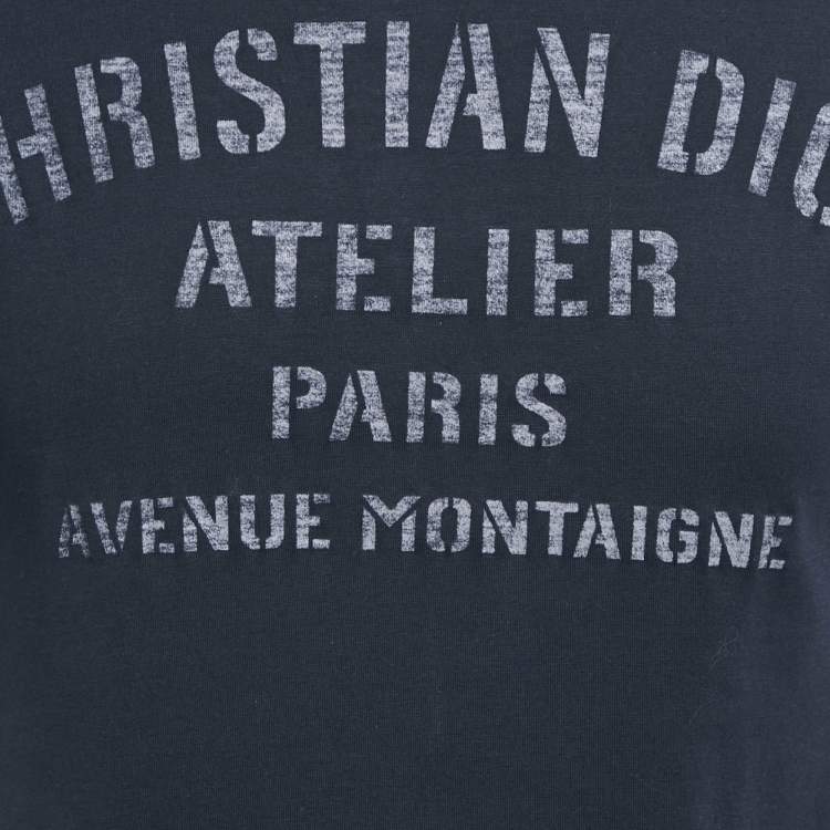 Pre Owned Dior Homme Blue Printed Jersey T-Shirt XS