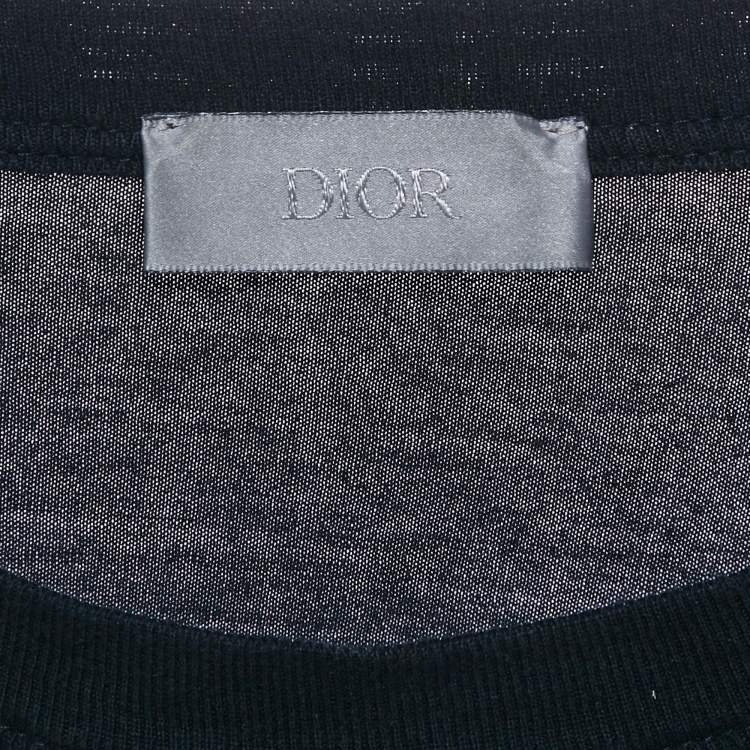 Pre Owned Dior Homme Blue Printed Jersey T-Shirt XS
