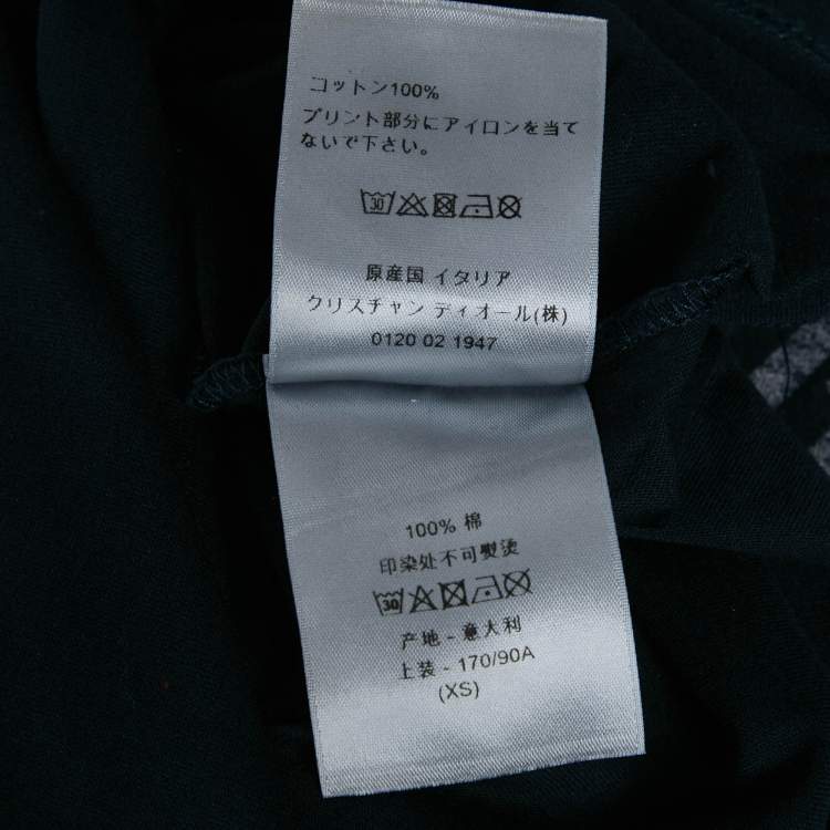 Pre Owned Dior Homme Blue Printed Jersey T-Shirt XS
