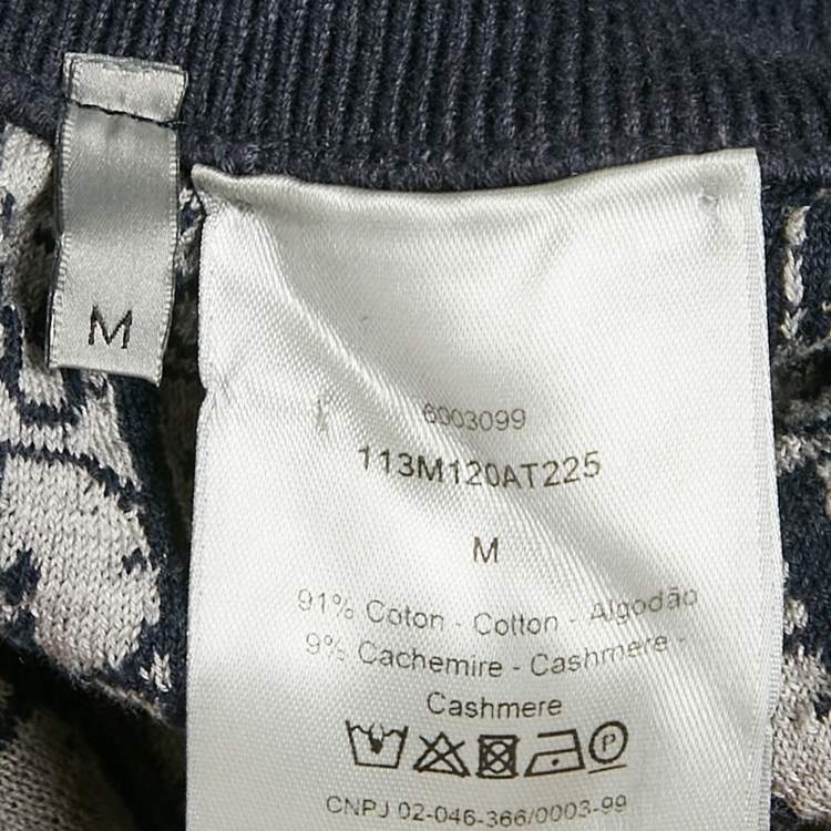 Pre Owned Dior Homme Blue Cotton Jogger Pants M