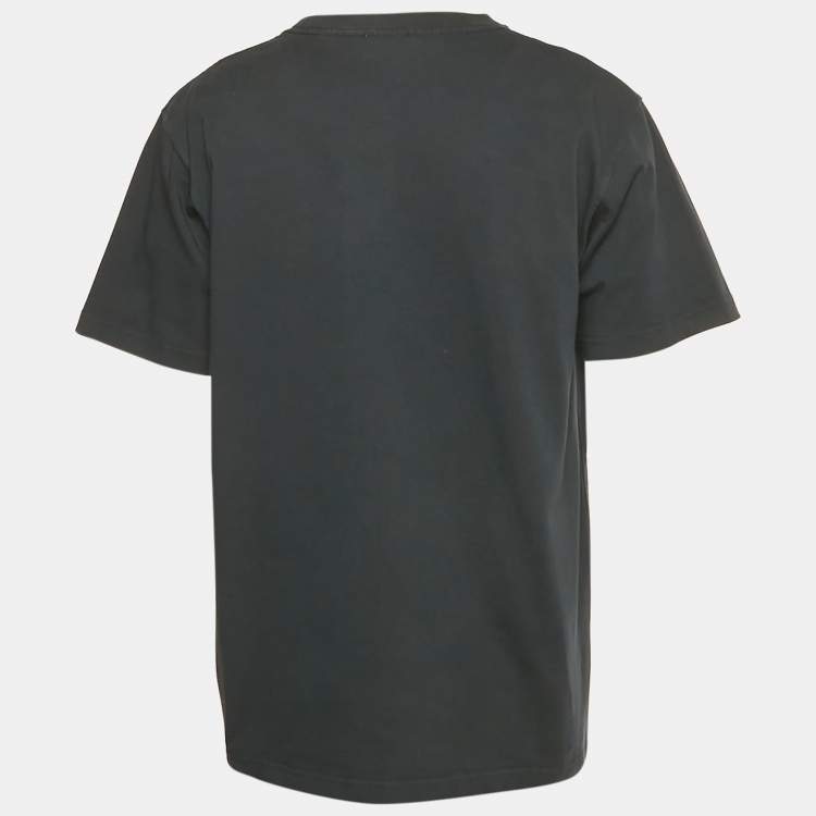 Pre Owned Dior Homme Navy Blue Logo Embroidered Jersey T-Shirt L