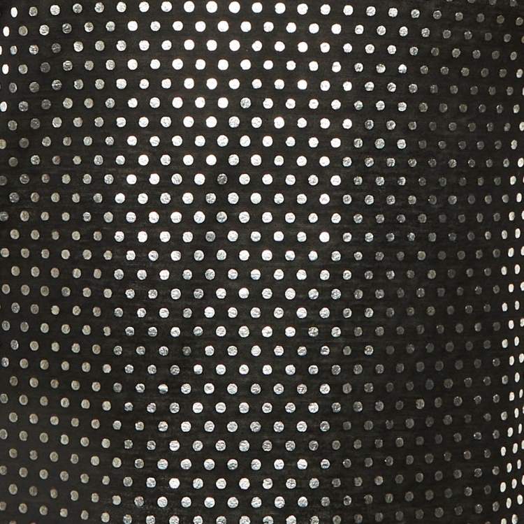 Pre Owned Dior Homme Black Metallic Dotted Cotton Tank T-Shirt L