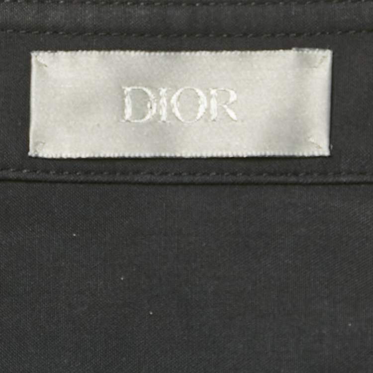 Pre Owned Dior Homme x Sacai Black Cotton and Nylon Long Sleeve Shirt M
