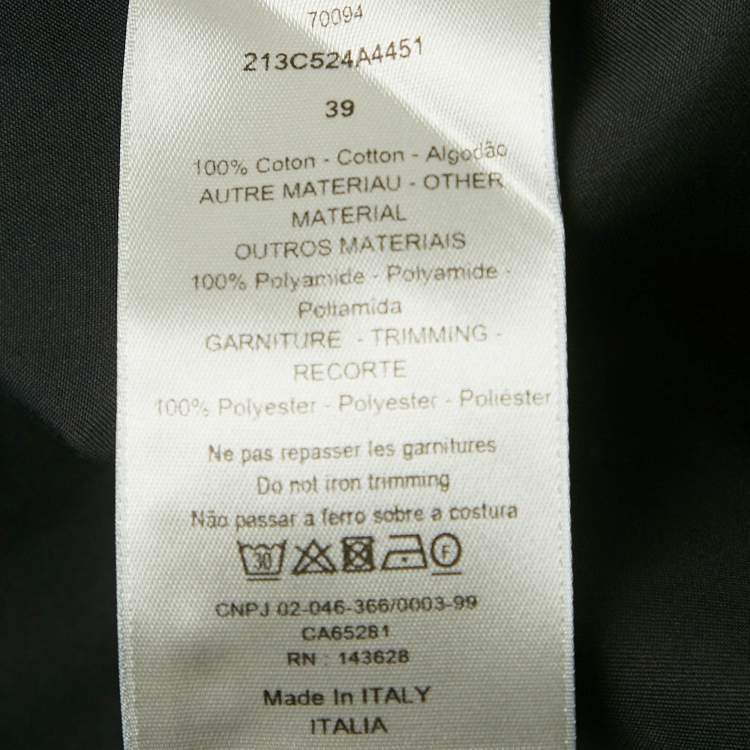 Pre Owned Dior Homme x Sacai Black Cotton and Nylon Long Sleeve Shirt M