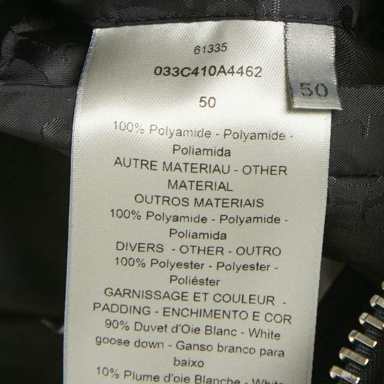 Pre Owned Dior Homme Black Oblique Jacquard Down Vest L