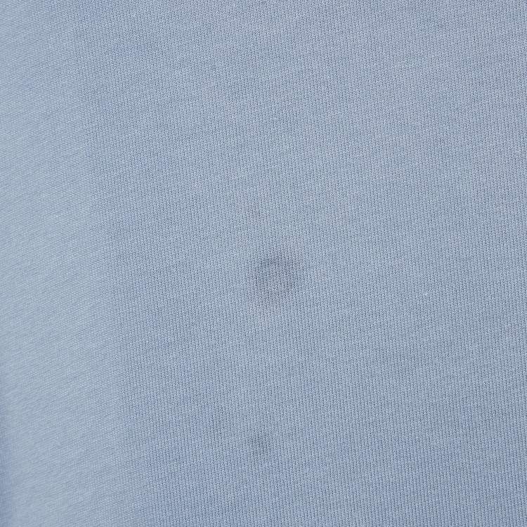 Pre Owned Dior Homme Blue Logo Embroidered Cotton T-Shirt XL