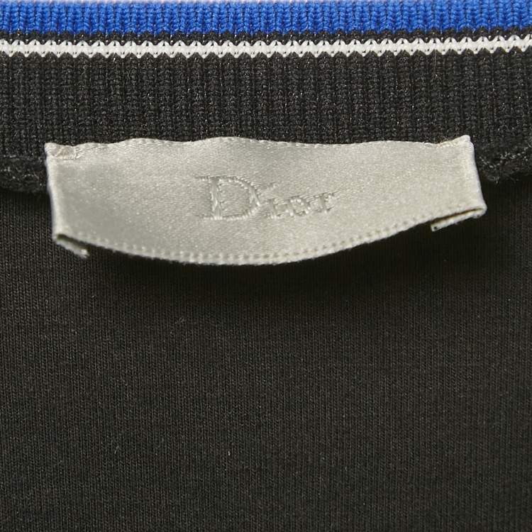 Pre Owned Dior Homme Black Cotton Knit Newave Applique Sweatshirt M