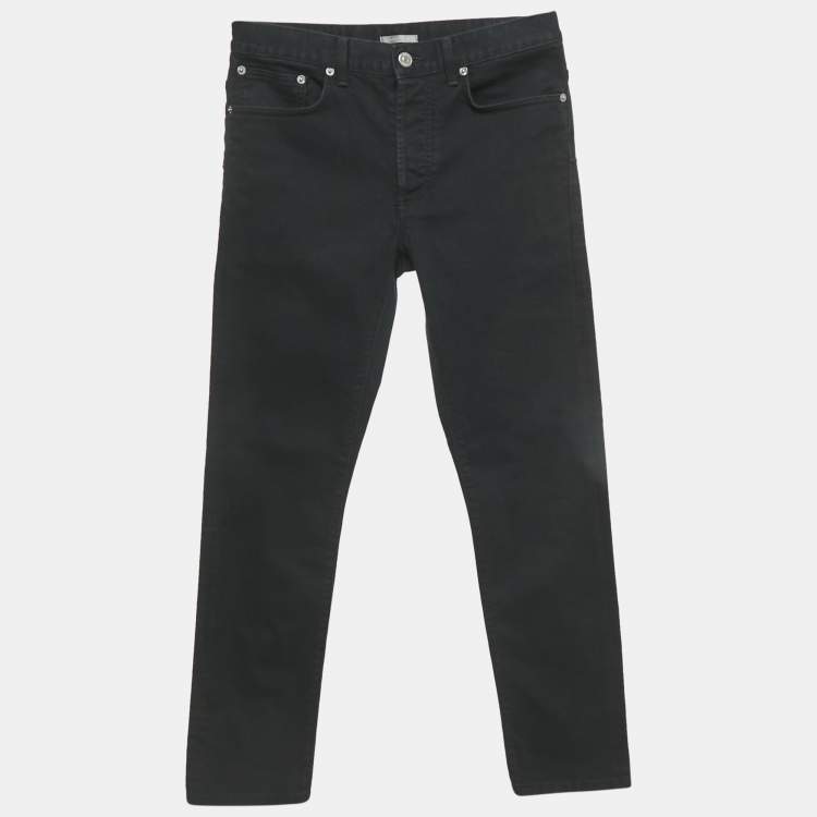 Pre Owned Dior Homme Black Denim Slim 17-Regular Jeans XS/Waist 28"