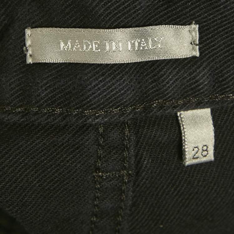 Pre Owned Dior Homme Black Denim Slim 17-Regular Jeans XS/Waist 28"