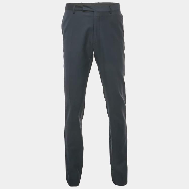 مملوكة مسبقًا Dior Homme Blue Wool Formal Trousers L