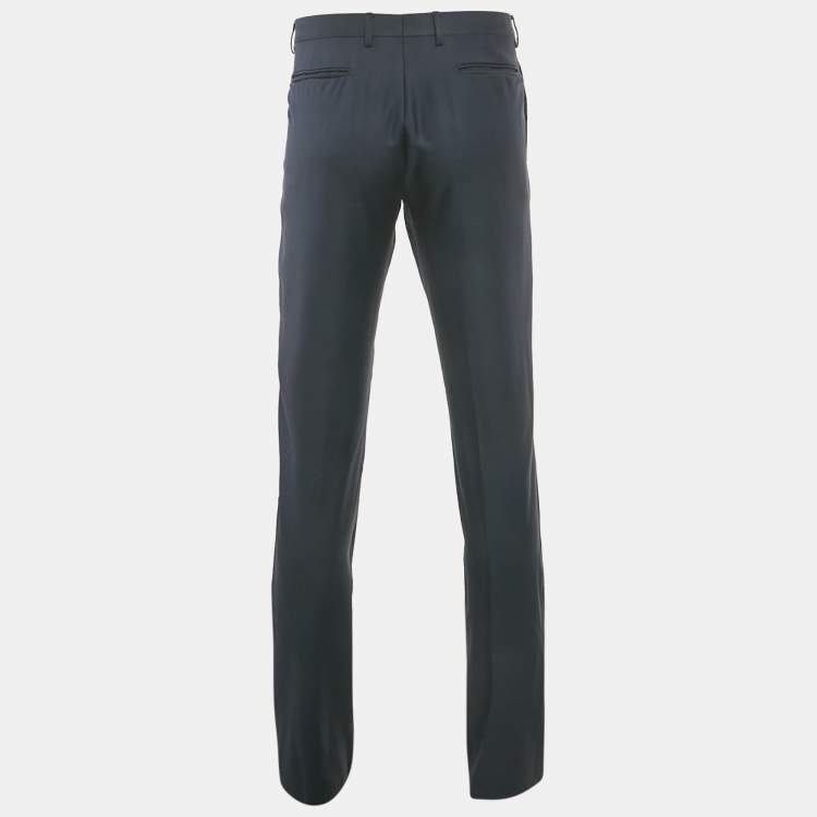مملوكة مسبقًا Dior Homme Blue Wool Formal Trousers L