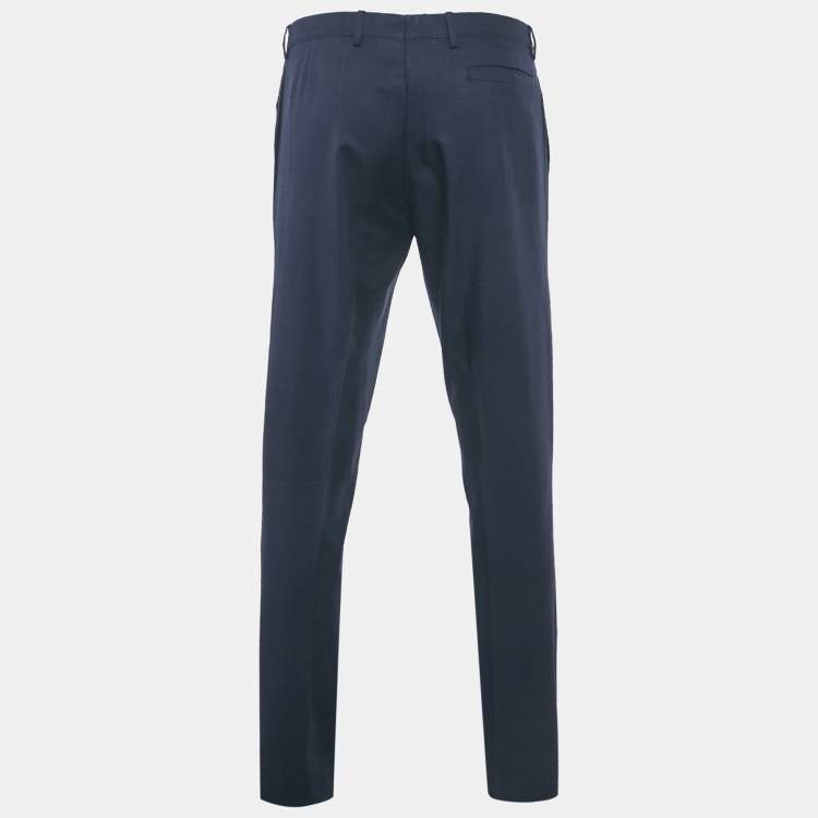 مملوكة مسبقًا Dior Homme Blue Wool Formal Trousers L