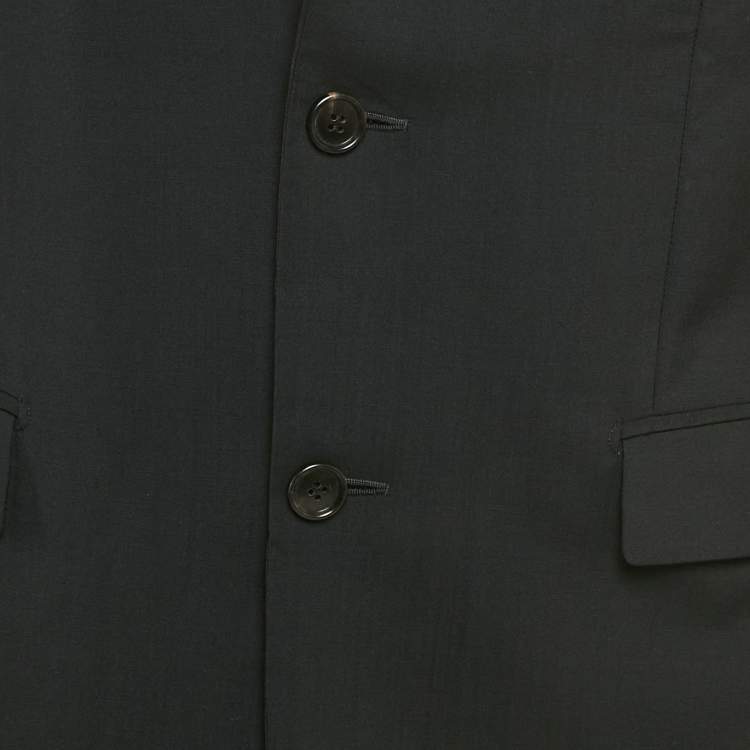 Pre Owned Dior Homme Black Wool Regular Fit Blazer L