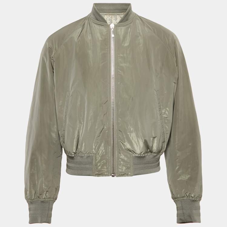 Pre Owned Dior Homme Grey Oblique Nylon Reversible Blouson M