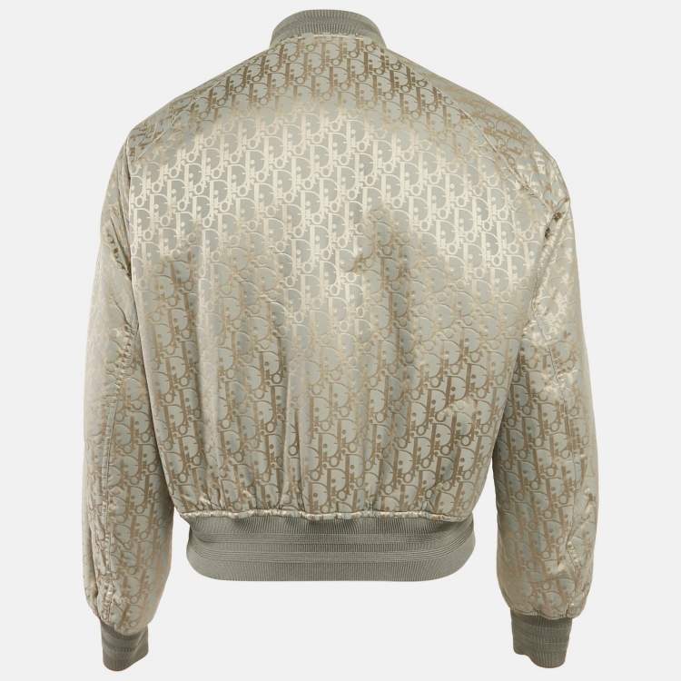 Pre Owned Dior Homme Grey Oblique Nylon Reversible Blouson M