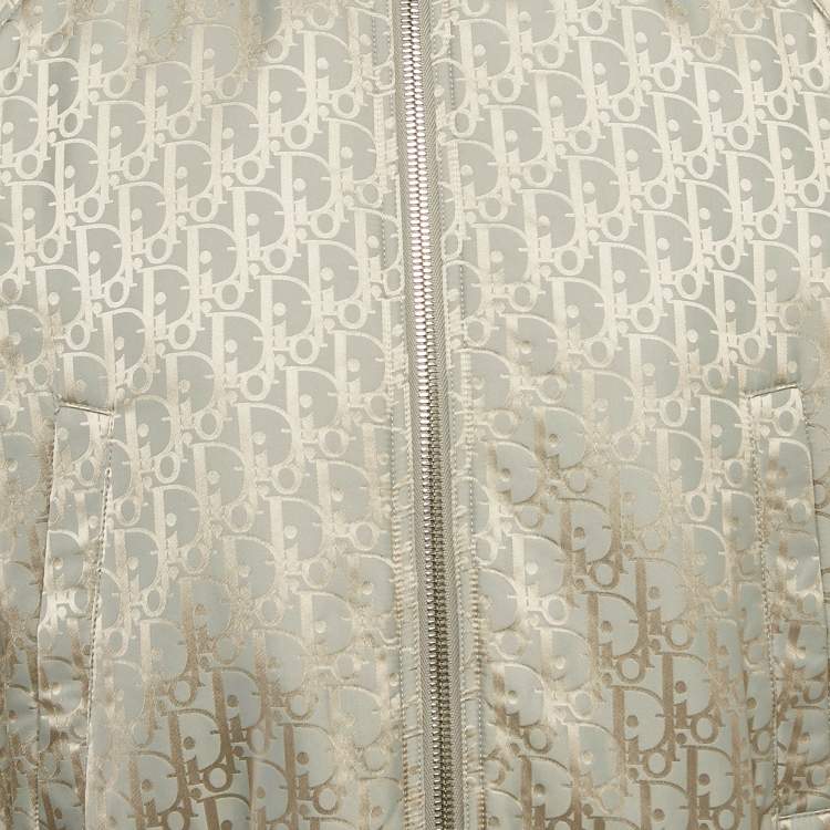 Pre Owned Dior Homme Grey Oblique Nylon Reversible Blouson M