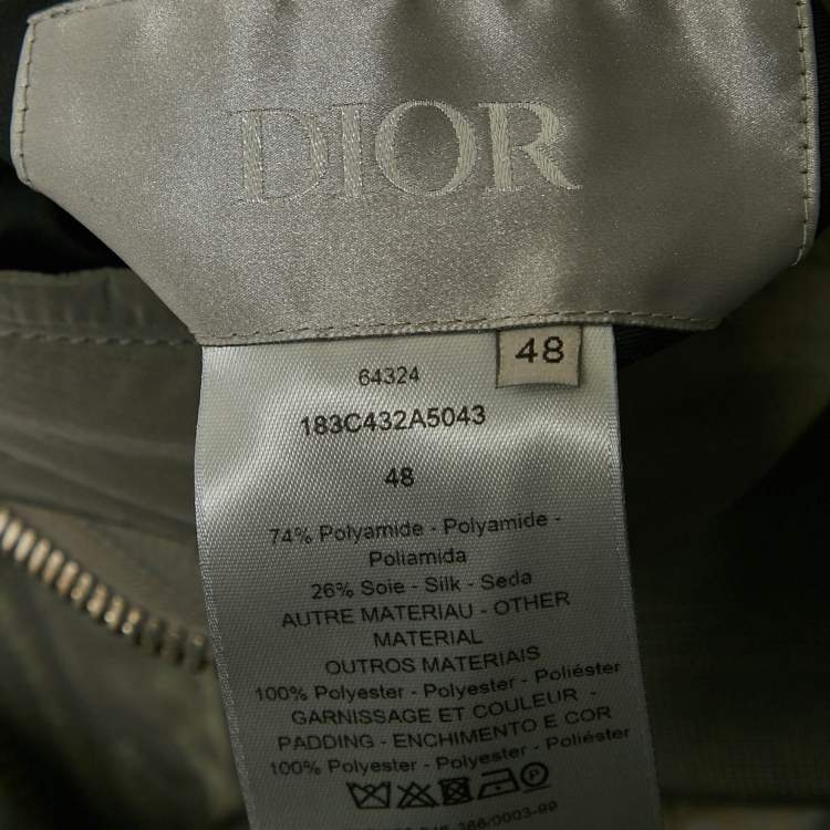 Pre Owned Dior Homme Grey Oblique Nylon Reversible Blouson M
