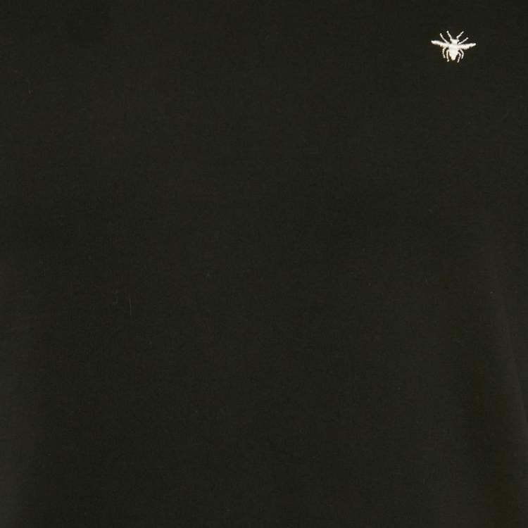 Pre Owned Dior Homme Black Jersey V-Neck T-Shirt S