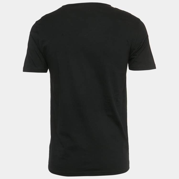 Pre Owned Dior Homme Black Jersey V-Neck T-Shirt S