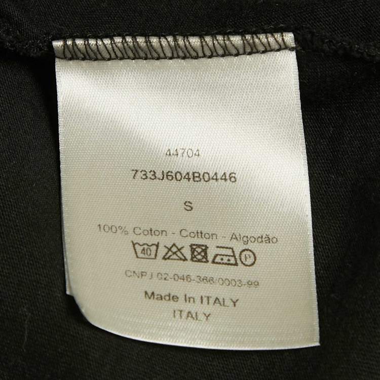 Pre Owned Dior Homme Black Jersey V-Neck T-Shirt S