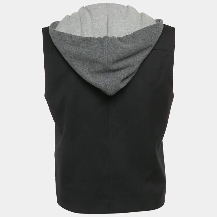 Pre Owned Dior Homme Black Virgin Wool Suit Vest XL