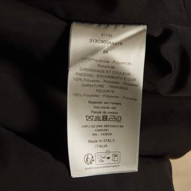 Pre Owned Dior Homme Black Synthetic Quilted Jacket XXL