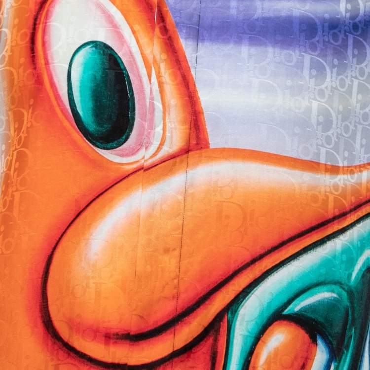 Pre Owned Dior X Kenny Scharf Multicolor Swirl Oblique Silk Shirt S