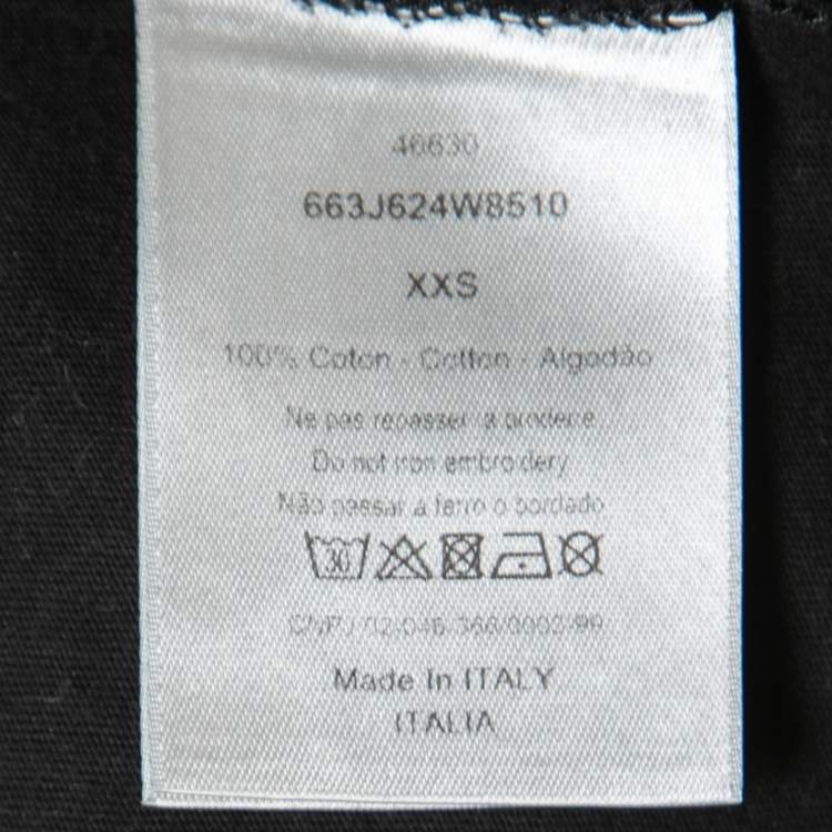Pre Owned Dior Homme Black Cotton Hardior Crewneck T-Shirt XXS