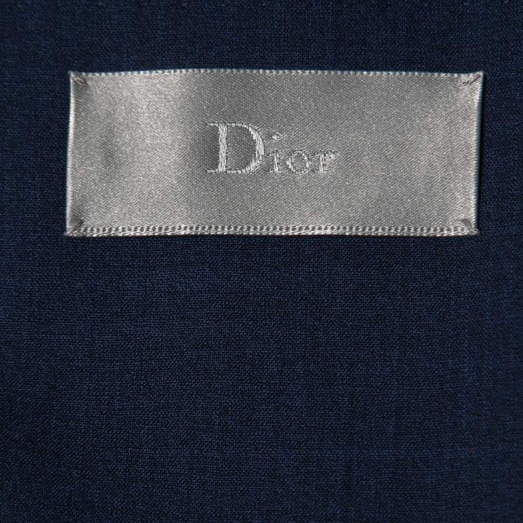 Pre Owned Dior Homme Blue Wool Single-Breasted Blazer L