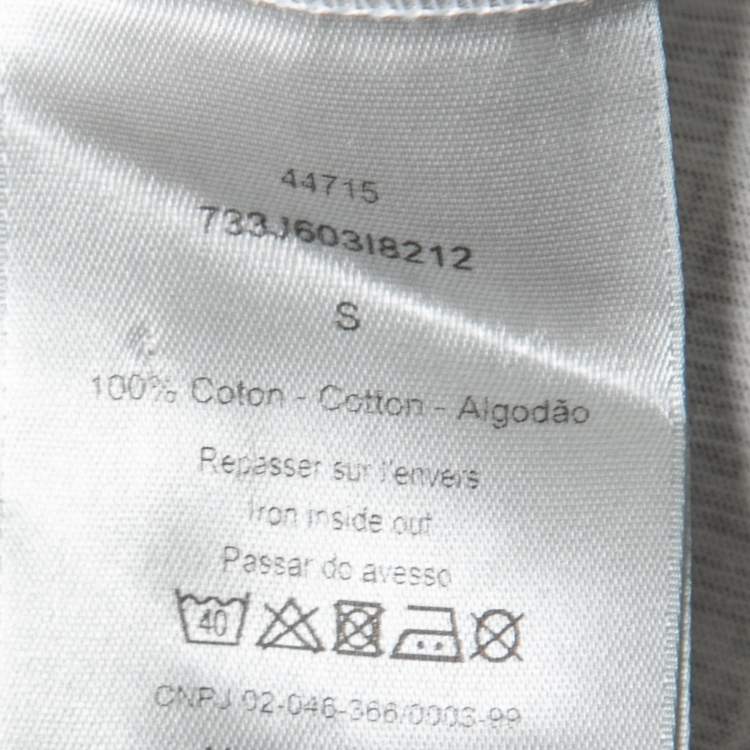 Pre Owned Dior Homme White Newave Print Cotton Crew Neck T-Shirt S