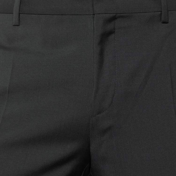 Pre Owned Dior Homme Black Wool Drop 10 Tailored Trousers M
