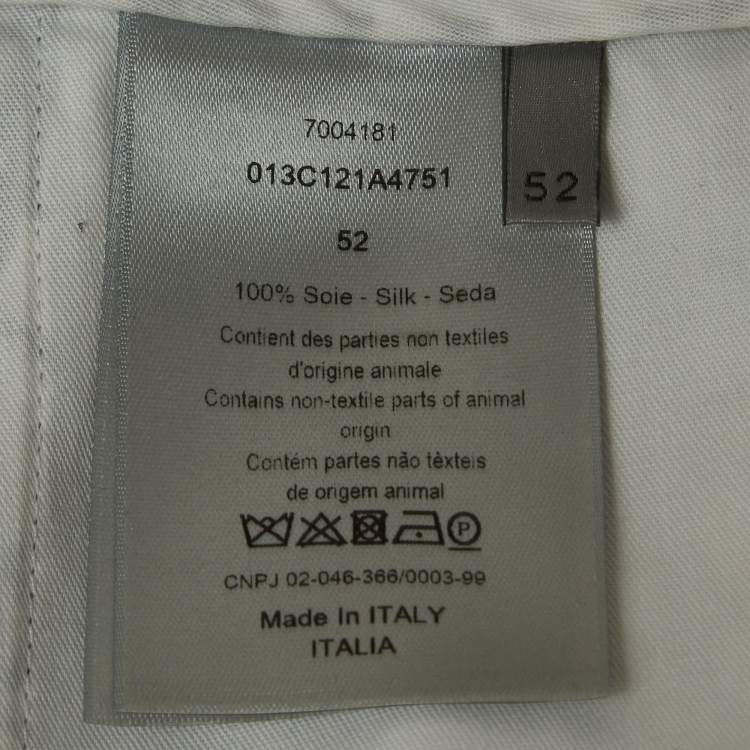Pre Owned Dior Homme Blue Oblique Printed Silk Bermuda Shorts M