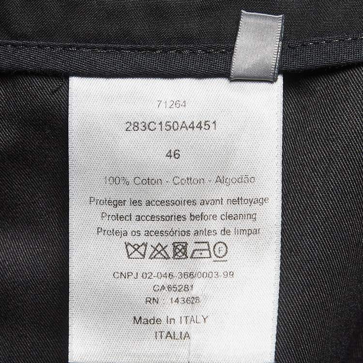 Pre Owned Dior Homme Black Cotton Belted Cargo Shorts S