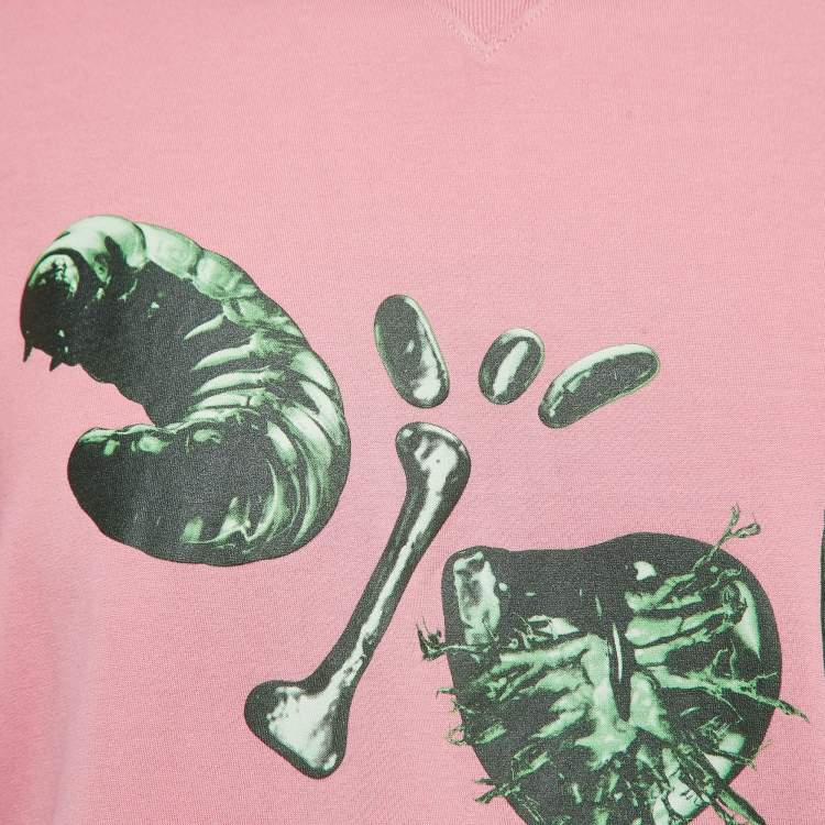 Pre Owned Dior Homme X Travis Pink Printed Cotton T-Shirt L