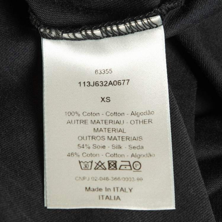 Pre Owned Dior Homme Blue Layered Oblique Cotton T-Shirt XS